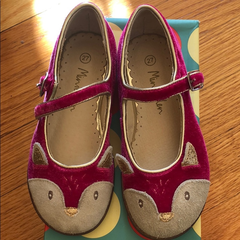 Mini Boden little girl hot pink shoes size 27
